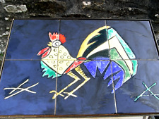 TABLE BASSE CARREAU CERAMIQUE METAL COQ VINTAGE DESIGN ADNET CAPRON VALLAURIS ?