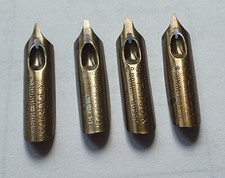 Lot de 4 plumes anciennes Baignol & Farjon Ronde Bosse N° 1, 2 4 et 5