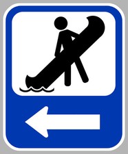 ZONE DE MOUILLAGE CANOE KAYAK GAUCHE CAMPING AUTOCOLLANT STICKER CAM222