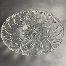 Grande coupe centre de table en verre vintage Diam. ~33cm