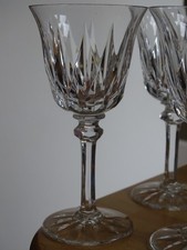 SAINT LOUIS 4 VERRES A VIN ROUGE BORDEAUX CRISTAL TAILLER MOD PROVENCE ht 15 cm