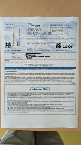 Billets enfants disneyland - enfants,