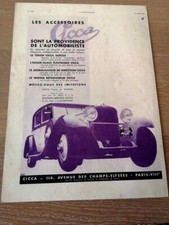 Publicité de 1935 Accessoires automobiles CICCA klaxon Ténor - photo Zuber 2221