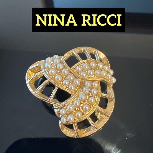 Broche vintage dorée - , nina