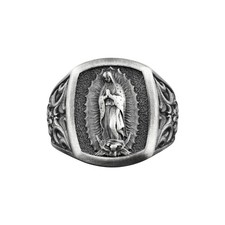 Bague homme en argent Vierge
