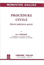 PROCEDURE CIVILE - Droit judiciaire privé + J. LARGUIER + Mementos DALLOZ - 1968
