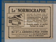 NORMOGRAPHE ECRITURE IMPRIMERIE AHREND   1922 publicité advert cutout