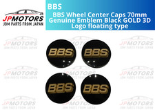 Enjoliveurs centre de roue BBS 70mm emblème authentique noir OR 3D logo type ...