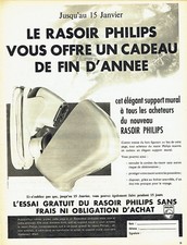 Publicité Advertising 028  1959  Philips  rasoir  éléctrique support mural