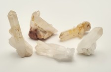 Lot de 5 quartz, Cristal de roche, naturels du brésil 3.9 à 6cm