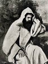 MÉDITATION (de Corot) et LE PONT des ARTS (de Ziem) - Gravure 19e GRAND FORMAT