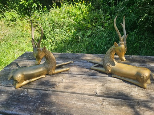 Paire cerfs bronze - de,
