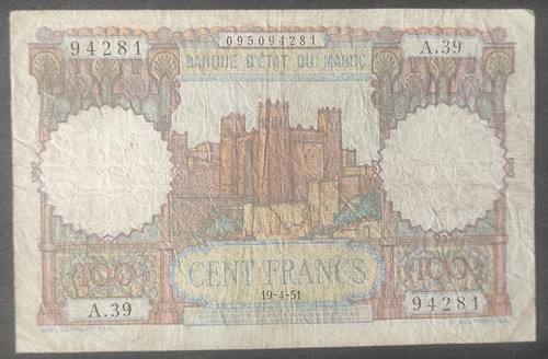 Maroc billet 100 - maroc, de