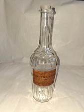 Ancienne bouteille en verre biseautée facettée(?  )Maison Noirot Nancy, Liqueur 