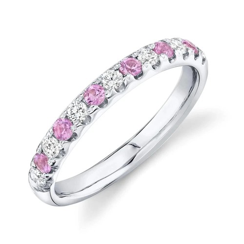 14k blanc diamant - blanc, saphir