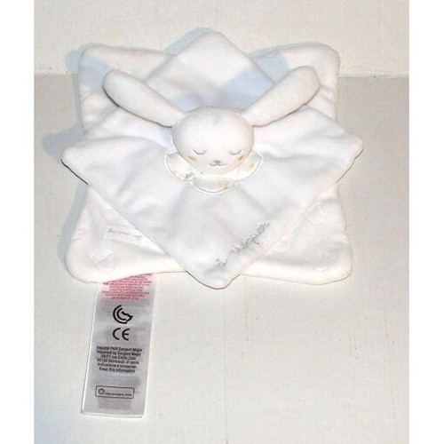 Doudou plat lapin - lapin, blanc