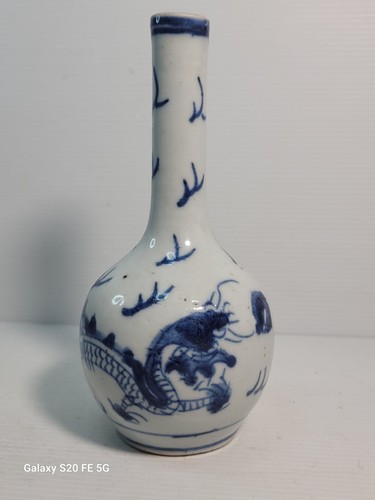 Vase bleu hué chine - vase,