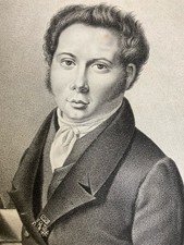 Gravure XIXe Estampe Ancien Peintre Auto Portrait Art Palette Peinture