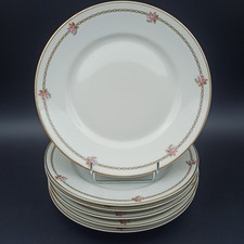 LIMOGES HAVILAND - 6 ASSIETTES PLATES EN PORCELAINE Modèle HANOÏ Décor Roses n°1