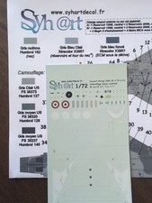 Décalcomanies Maquette Avion 1:72 Mirage 2000