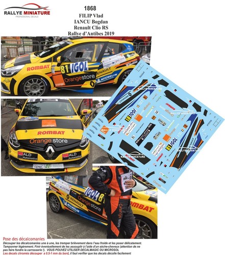 Decals ref 1868 renault - decals,