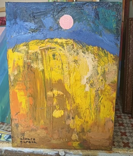 Tableau huile paysage - tableau,