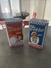 ANCIENNES BOÎTES PUBLICITAIRES TOLE LITHOGRAPHIEE LUSTUCRU