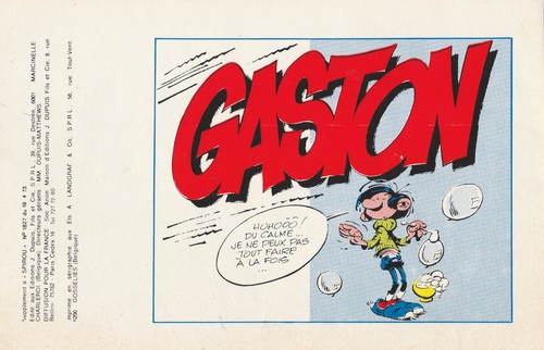 Franquin autocollant gaston - autocollant,