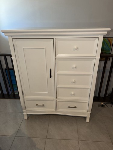 Large white real wood - white,