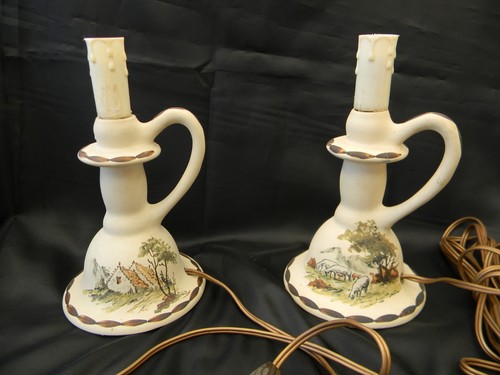 Paire lampes céramique - de, en