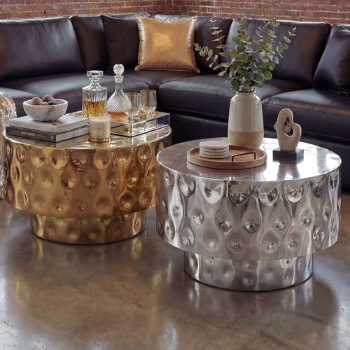 Table basse salon aluminium - basse,