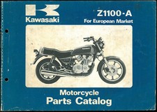 Parts Catalog KAWASAKI Z 1100 A1 Catalogue pièces 1981 European Market List