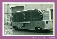 PHOTO VINTAGE VIEILLE REMORQUE-MAGASIN , CARROSSERIE FREISS à BELFORT -J118