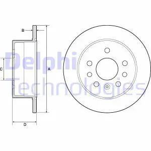 Disque frein plein - 2x, de