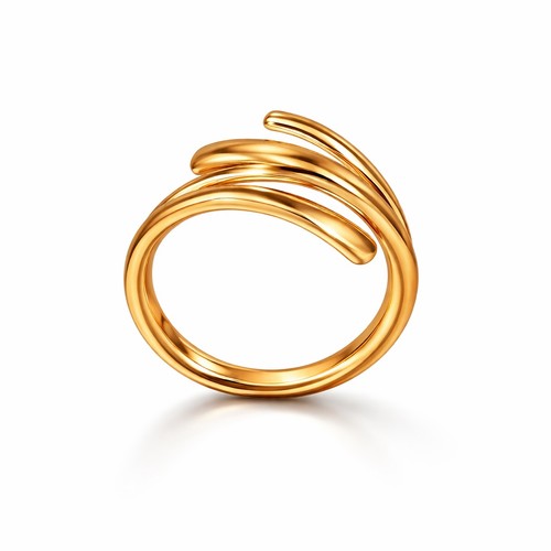 Bague dorée minimaliste - bague,