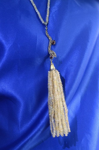 Citrine lustre vintage collier - citrine,
