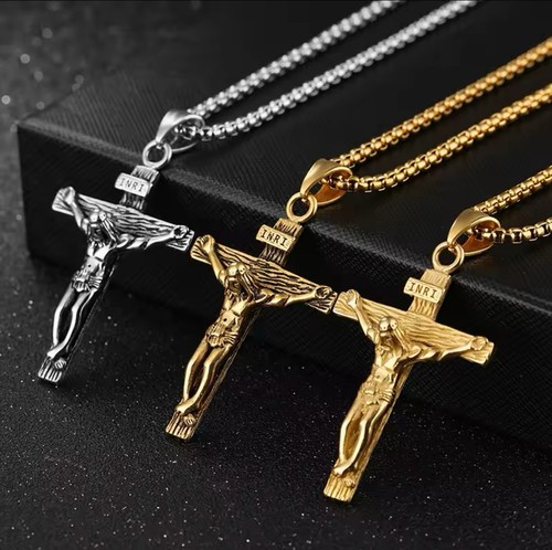 Collier religieux acier - collier, en