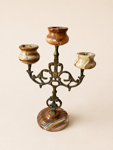Vintage onyx marble metal - vintage,