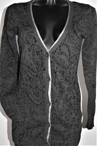 Cardigan gris motif - gris,