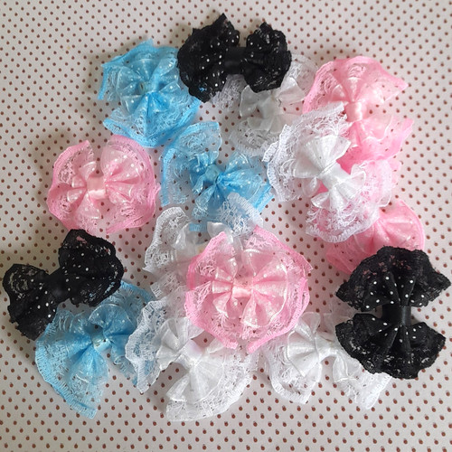 Noeuds organza pois pour - noeuds, en