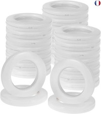 Kinsinder 32Pcs Anneaux à ?illets Rideau Anneaux, Oeillets Rideaux à Clipser A