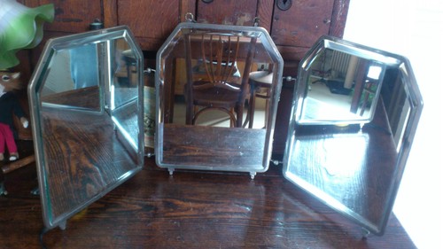 Miroir tryptique barbier - tryptique, de