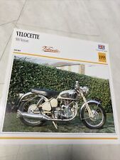 velocette 500 venom 1955 fiche carte moto de collection Atlas UK