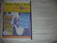 notice en français de flipper Bally: EIGHT BALL