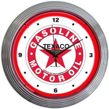 Texaco neon clock sign Garage