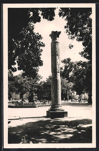 Cpa cherchell colonne - cherchell,, romaine