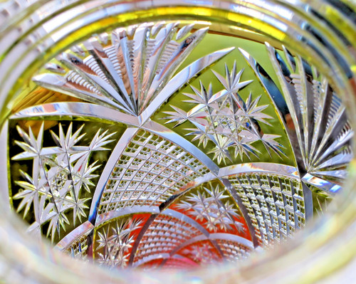 Cristal baccarat vase taillé - cristal,