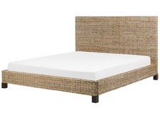 Lit double rotin naturel - rotin,