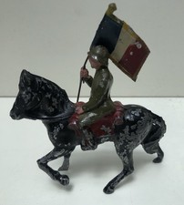 Soldat Cavalier Porte-Drapeau - Aludo? DC? BF? 1930/50’s? - Bon état