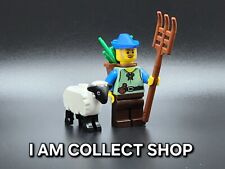 LEGO PAYSAN BERGER CASTLE MEDIEVAL MINIFIG AVEC ACCESSOIRES ET MOUTON (NEUF)